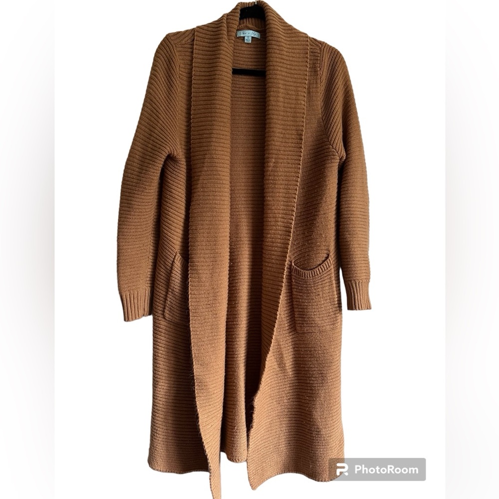 Long Brown Cardigan Sweater